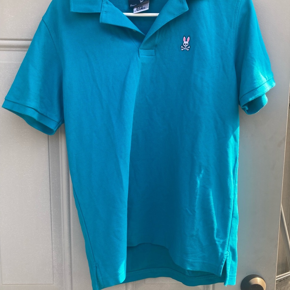 Psycho Bunny Blue Polo Shirt Classic Design
